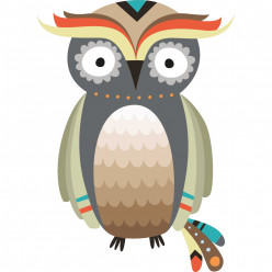 Stickers hibou indien