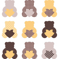 Stickers kit 9 oursons