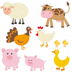 Stickers kit animaux de la ferme