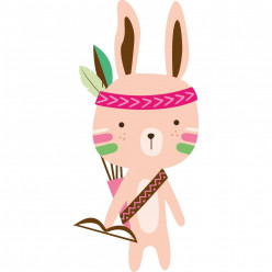 Stickers lapin indien