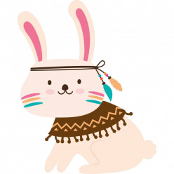 Stickers lapin indien