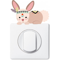 Stickers lapin pour prise et interrupteur