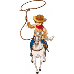 Stickers lasso cowboy