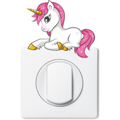 Stickers licorne pour prise et interrupteur