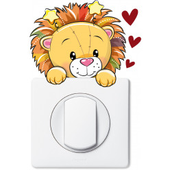 Stickers lion pour prise et interrupteur