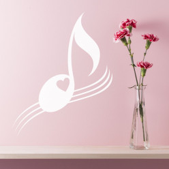 Stickers note de musique coeur