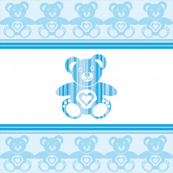 Stickers ourson bleu