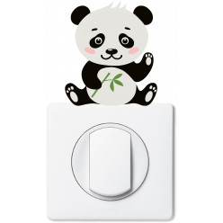 Stickers panda pour prise et interrupteur