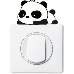 Stickers panda pour prise et interrupteur