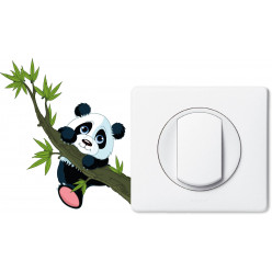 Stickers panda pour prise et interrupteur