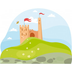 Stickers paysage château