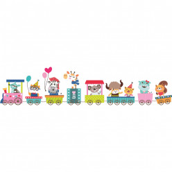 Stickers petit train animaux