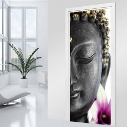 Stickers Porte - Bouddha Zoom