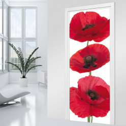 Stickers Porte - coquelicot