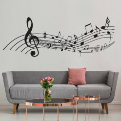 Stickers muraux musique 67x48cm MUSIQUE