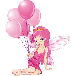 Stickers princesse ballon