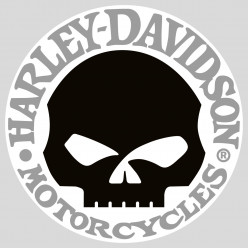 Stickers skull harley davidson