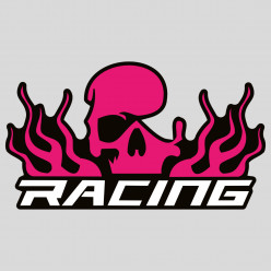 Stickers skull racing