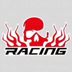 Stickers skull racing