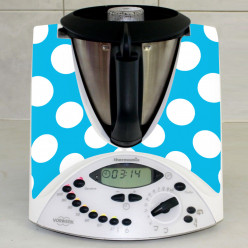 Stickers Thermomix TM 31 Bleu à pois 