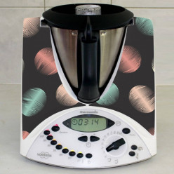 Stickers Thermomix TM 31  Rond design multicolor 