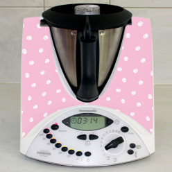 Stickers Thermomix TM 31 Rose a pois 