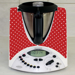 Stickers Thermomix TM 31 Rouge à pois 2 
