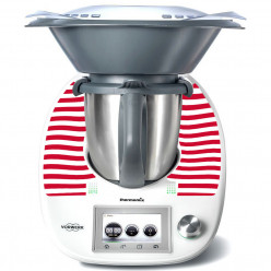 Stickers Thermomix TM 5 Rayé rouge 3
