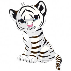 Stickers Tigre Blanc Ozia