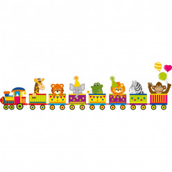 Stickers train animaux