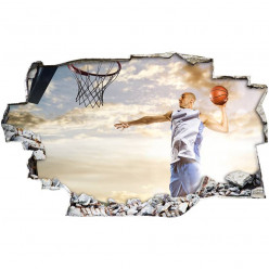 Stickers Trompe l'oeil 3D - Basket 3