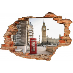 Stickers Trompe l'oeil 3D Cabine London