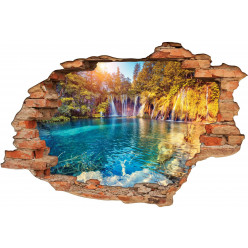 Stickers Trompe l'oeil 3D Lac 2