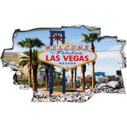 Stickers Trompe l'oeil 3D - Las vegas