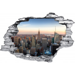 Stickers Trompe l'oeil 3D New York