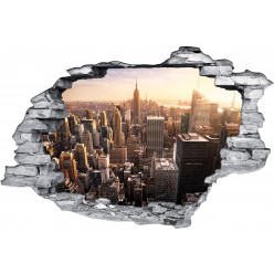 Stickers Trompe l'oeil 3D New York 2