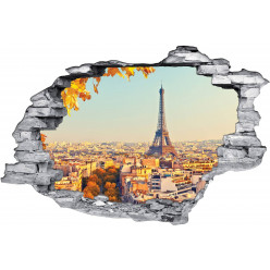 Stickers Trompe l'oeil 3D Paris 3