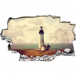 Stickers Trompe l'oeil 3D - Phare 2