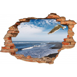 Stickers Trompe l'oeil 3D Plage 2