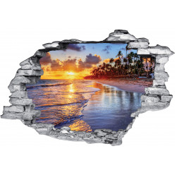 Stickers Trompe l'oeil 3D Playa