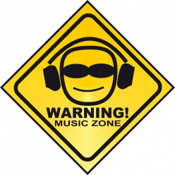 Stickers warning music