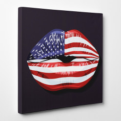 Tableau toile - Bouche USA