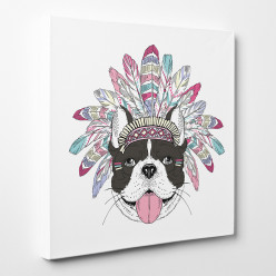 Tableau toile - Chien Indien