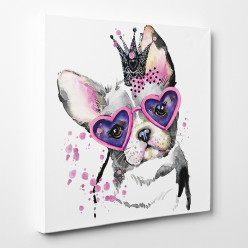 Tableau toile - Chien Princesse 2