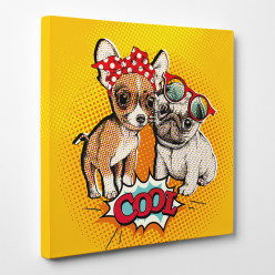 Tableau toile - Chiens Cool
