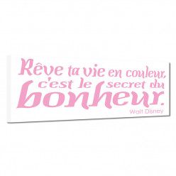 Tableau toile - Citation Rose