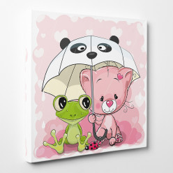 Tableau toile - Ourson Grenouille