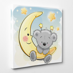 Tableau toile - Ourson Lune 2