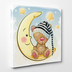 Tableau toile - Ourson Lune 3