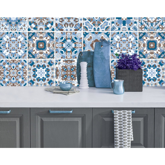 Kit 36 Stickers carreaux de ciment